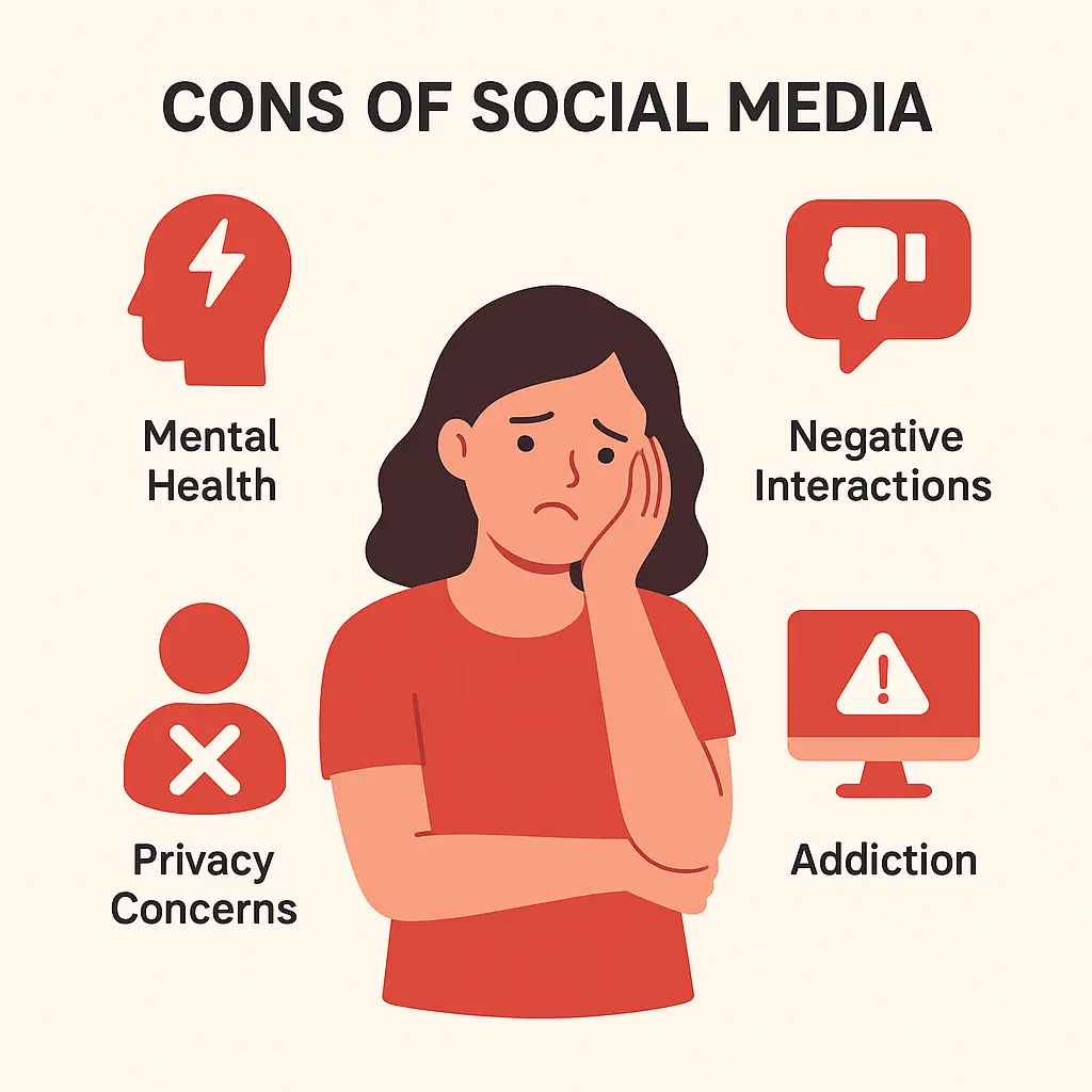 cons of social media